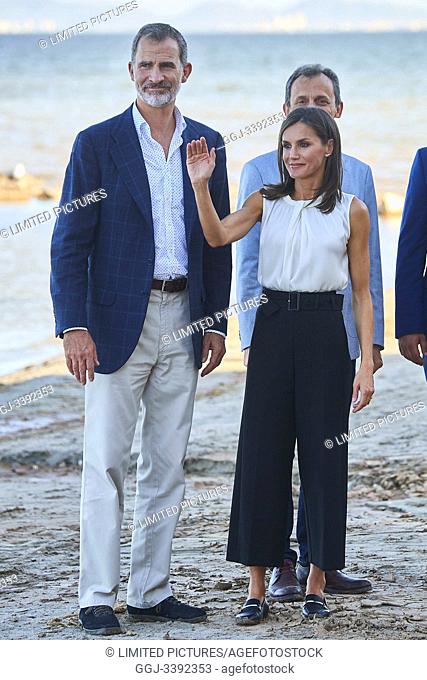 King Felipe VI of Spain, Queen Letizia of Spain visit Los Alcazares (Murcia) after the September floods on October 4, 2019, Spain