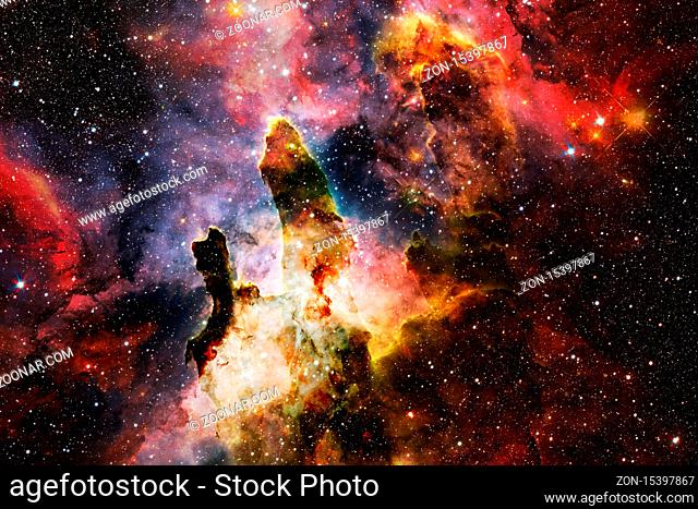 Universe scene with stars and galaxies in deep space showing the beauty of space exploration. Elements furnished by NASA
