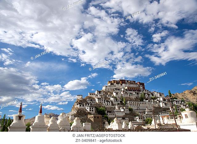 view at Thiksey monastery in Ladakh, India