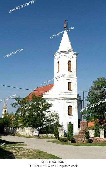 Hungary, Veszprem, Mencshely. Old churches in the village of Mencshely near Lake Balaton