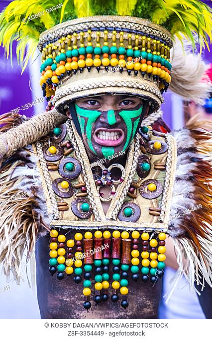 Participant in the Dinagyang Festival in Iloilo Philippines