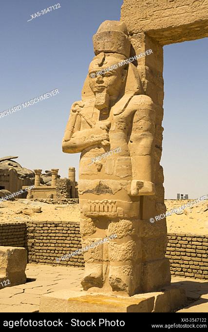 Statue of Ramses II, Garf Hussien Temple, Kalabsha, UNESCO World Heritage Site, Near Aswan, Egypt