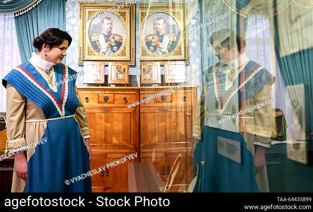 RUSSIA, MOSCOW REGION - NOVEMBER 5, 2023: The opening of Russia's first private museum dedicated to the family of Emperor Nicholas II of Russia