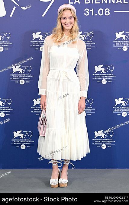 Lola Corfixen during the photocall for ""Copenhagen Cowboy"" at the 79th Venice International Film Festival on September 09, 2022 in Venice, Italy