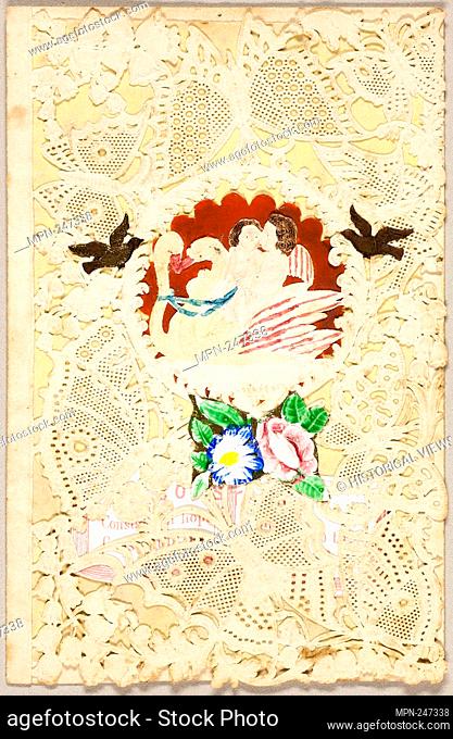 Untitled Valentine (Children, Swans, and Butterflies) - 1860/69 - John Windsor English, 19th century - Artist: John Windsor, Origin: England, Date: 1860–1869