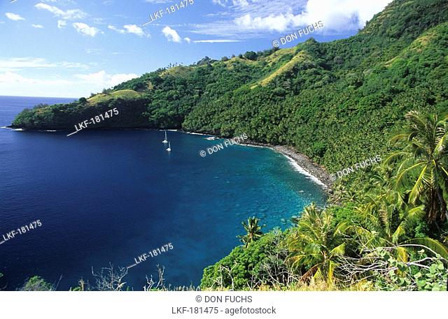 The Bay of Hapatoni on the island of Tahuata, French Polynesia
