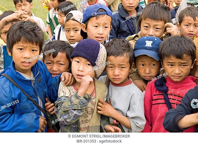 Rawang and Lisu children, Kachin State, Myanmar