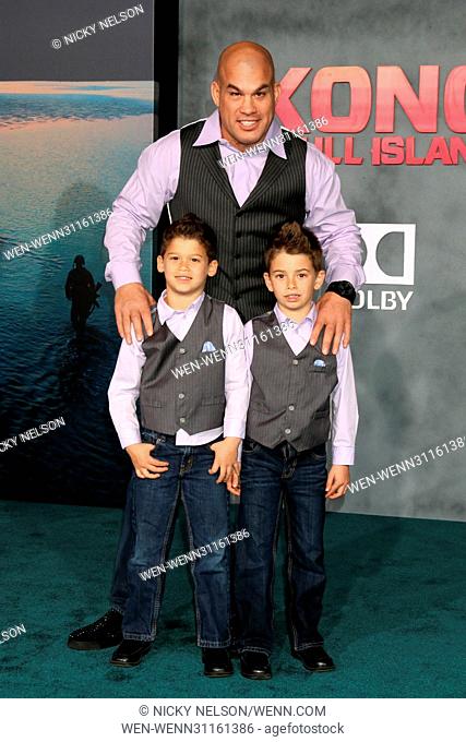 Los Angeles premiere of 'Kong Skull Island' at Dolby Theater Featuring: Tito Ortiz, sons Where: Los Angeles, California, United States When: 08 Mar 2017 Credit:...