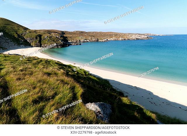 Europe, UK, Scotland, Outer Hebrides, Isle of Lewis - the deserted beach of Camas Traigh Bhoisadair at Carnais