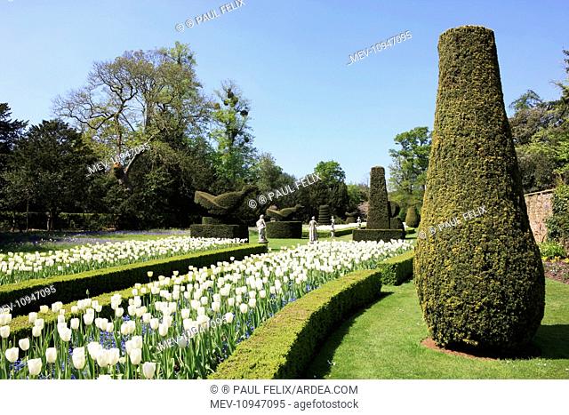 The Fountain of Love at Cliveden Buckinghamshire England on a spring day Cliveden House over looking the Thames near Maidenhead was the home of the Astor family...