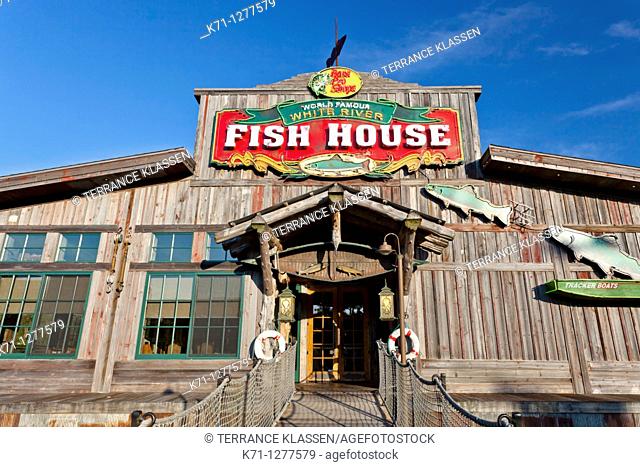 The Fish House restaurant at the Branson Landing shopping center in Branson, Missouri, USA