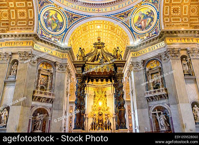 St. Peter's Baldachin, a canopy over the altar of St. Peter's Basilica in Vatican City