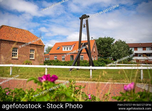 24 June 2021, Lower Saxony, Baltrum: The island bell is the landmark of the North Sea island Baltrum. Photo: Sina Schuldt/dpa