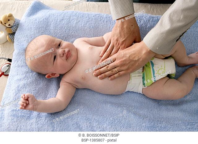 ABDOMEN SEMIOLOGY INFANT Models. 3-month-old baby boy