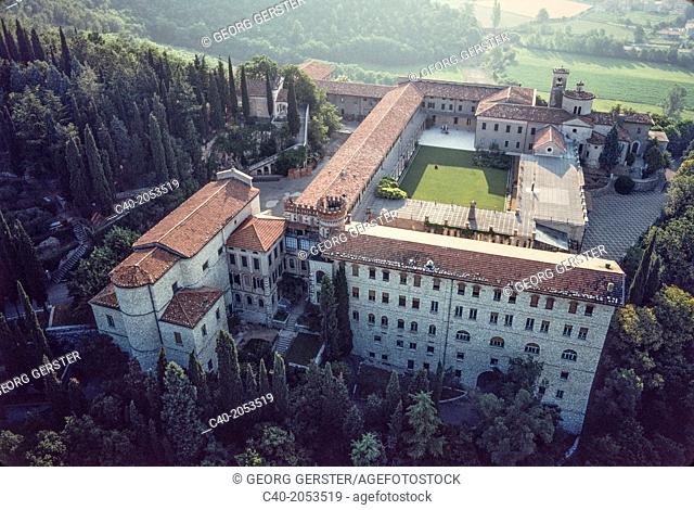 Italy Lombardy Rodengo-Saiano inthe heart of the Franciacorta Abbey of St.Nicholas a Cluniac monastery