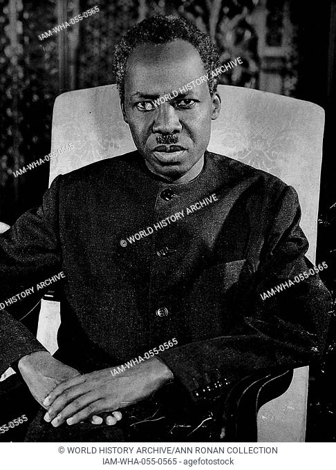 Photograph of Julius Kambarage Nyerere leader of Tanzania (1922-1999) Tanzanian politician who served as the leader of Tanzania. Dated 1961