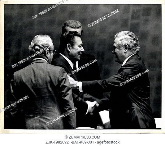 Sep. 21, 1982 - The general assembly this afternoon opened its thirty Seventh regular session the election of Imre Hollai (Deputy Foreign Minister Of Hungary)...