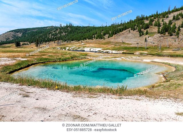a wonderful pool at the yellowstone national park USA