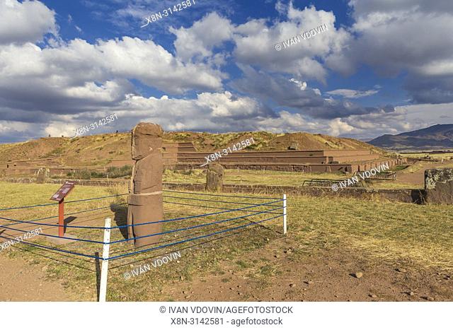 Ancient ruins, Tiwanaku, La Paz department, Bolivia