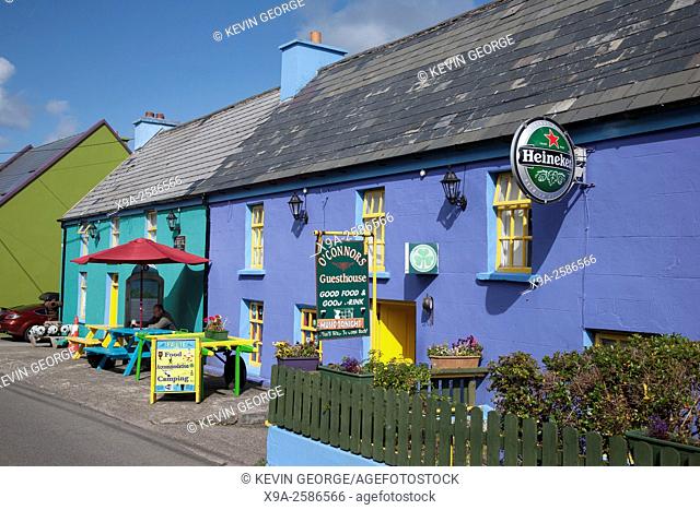Traditional Housing in Cloghane Village; Brandon; Dingle Peninsula; Ireland;