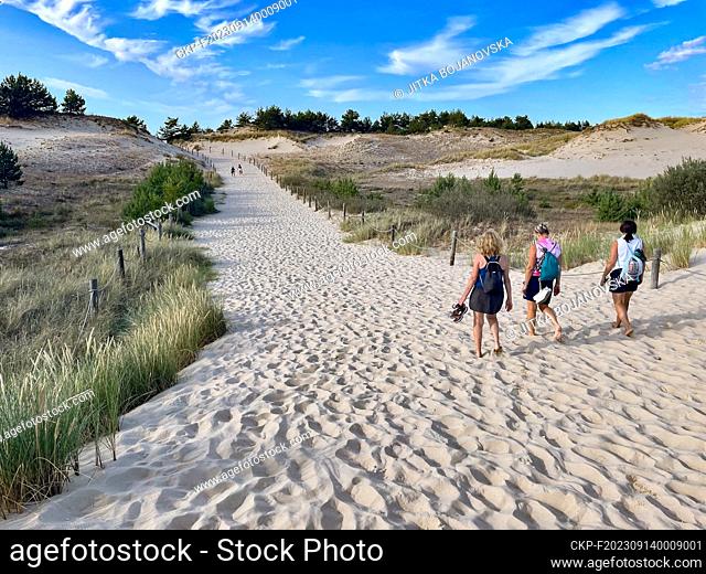 Located in the Slowinski National Park, between the sea and Lake Lebsko, the shifting dunes move a few metres every year, covering the for