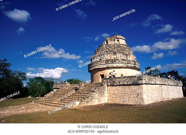Mexico, Yucatan Peninsula the Observatory at Chichen Itza