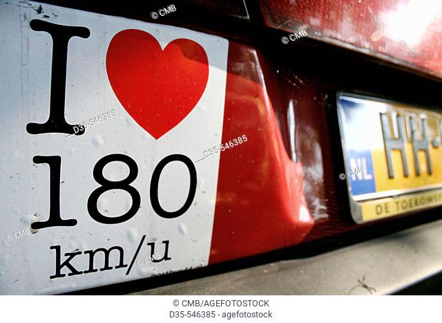 Sticker on car, Holland