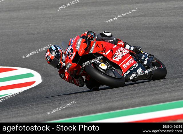 Mugello - Italy, 1 June: italian Ducati Team rider Danilo Petrucci in action at 2019 GP of Italy of MotoGP on June 2019 in Italy