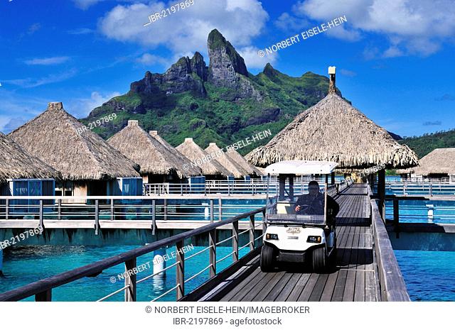 Mount Otemanu, St. Regis Bora Bora Resort, Bora Bora, Leeward Islands, Society Islands, French Polynesia, Pacific Ocean