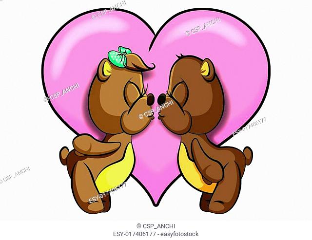 Two bears cartoon Stock Photos and Images | agefotostock