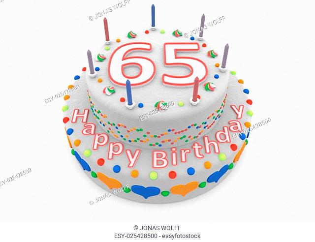 a white birthday cake with the age and happy birthday