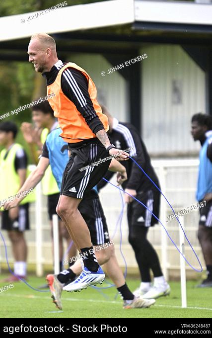 OHL's Raphael Holzhauser pictured during the first training session of the 2022-2023 season, of Belgian first division soccer team OH Leuven