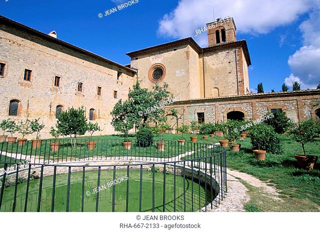 Sant'Anna in Camprena, former monastery, location for the film The English Patient, Tuscany, Italy, Europe