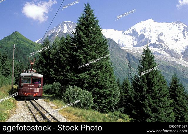 Cog railway to the Mer-de-Glace glacier, Montevers, Mont Blanc, France, Europe