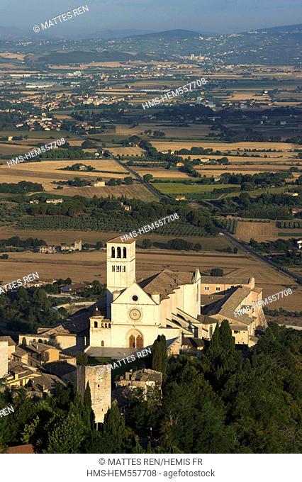 Italy, Umbria, Assisi, San Francesco Basilica listed as World Heritage by UNESCO
