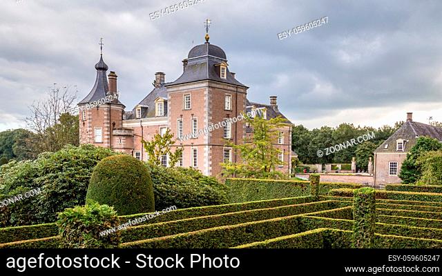 Delden, The Netherlands - October, 07, 2016: Castle Twickel and garden in Delden The Netherlands