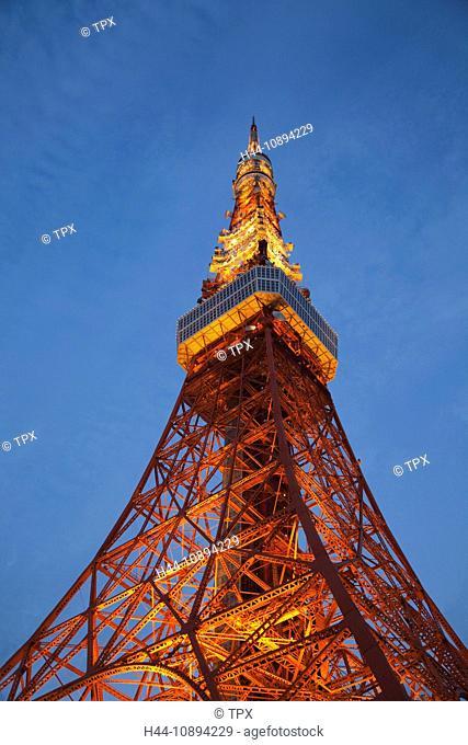 Asia, Japan, Honshu, Tokyo, Tokyo Tower, Night View, Tourism, Travel, Holiday, Vacation