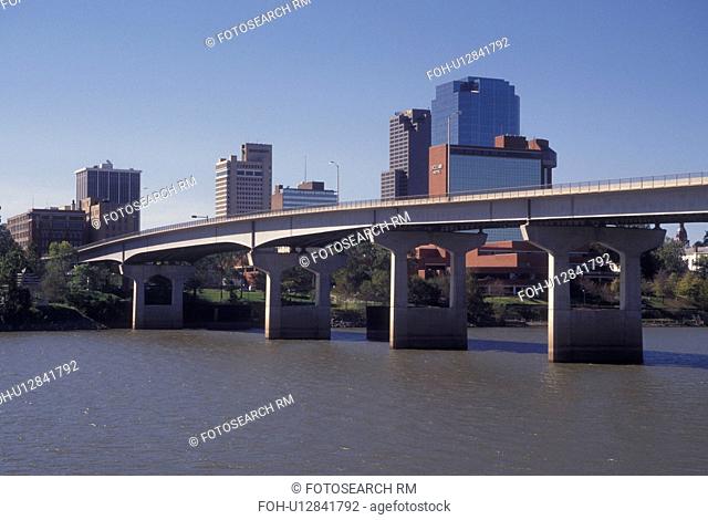 Little Rock, AR, Arkansas, skyline, Arkansas River