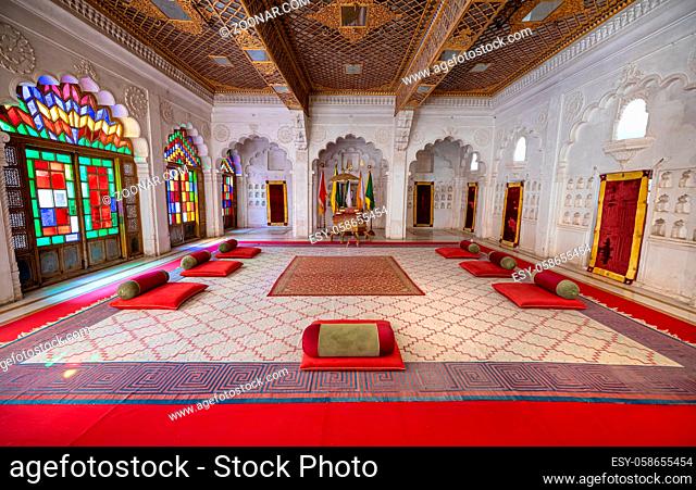 Raj Mahal Palace, former residence of the Maharawal of Jaisalmer. Pearl Palace is one of the oldest surviving period rooms in the fort