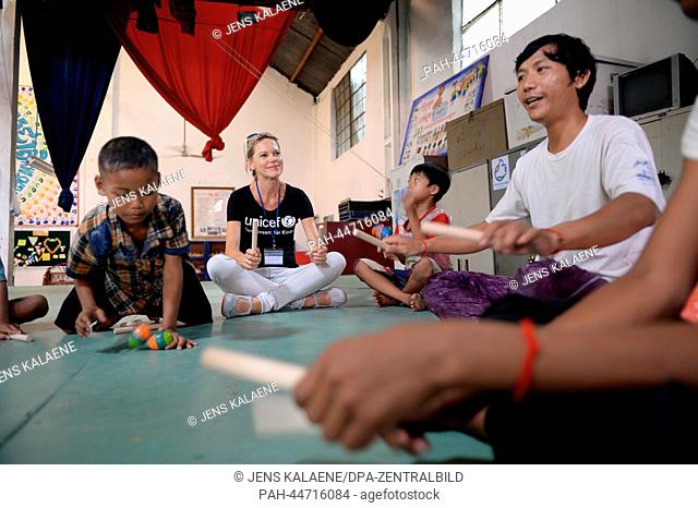 EXCLUSIVE - UNICEF Ambassador and presentor Nina Ruge visits the street children project Mith Samlanh (""Friends"" in English)