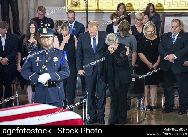 Families of Woodrow “Woody” Williams at the Lying in Honor event that is held on Capitol Hill in the Rotunda on Thursday, July 14, 2022