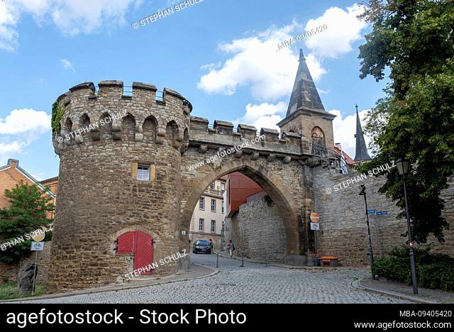 Germany, Saxony-Anhalt, Merseburg, crooked gate, built in 1430, fortification for the Merseburg Castle
