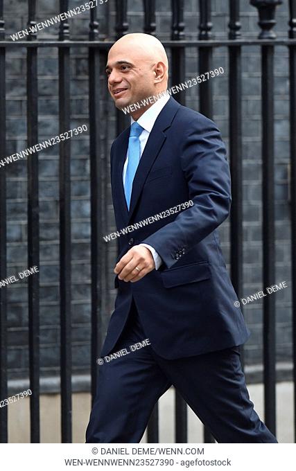 Ministers arrive for a Cabinet Meeting at 10 Downing Street. Featuring: Sajid Javid Where: London, United Kingdom When: 20 Feb 2016 Credit: Daniel Deme/WENN