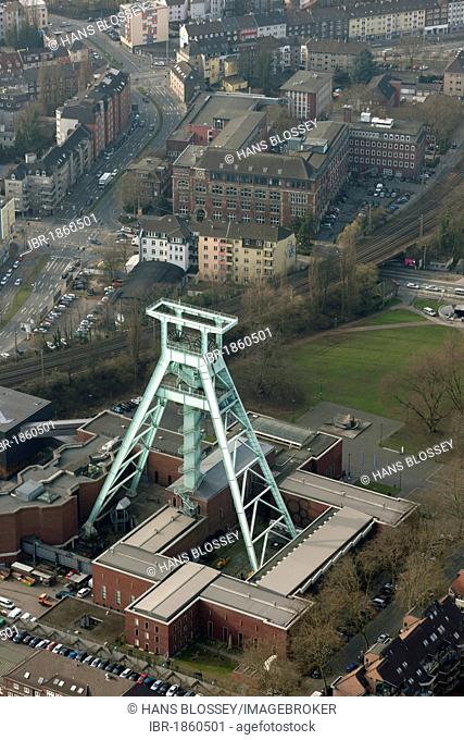 Aerial view, Bergbaumuseum mining museum, DMT-Gesellschaft fuer Lehre und Bildung mbH for teaching and education, Bochum, Ruhrgebiet region