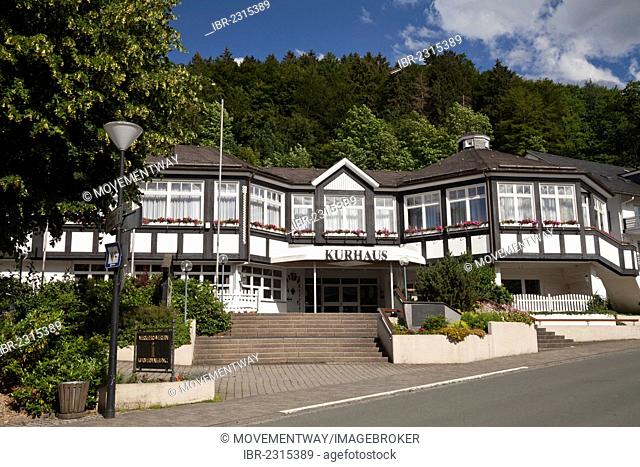 Spa hotel, Bad Fredeburg, Schmallenberg, Sauerland region, North Rhine-Westphalia, Germany, Europe, PublicGround