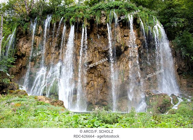 Waterfall, Plitvice Lakes National Park, Lika-Senj County, Croatia / Plitvicka Jezera