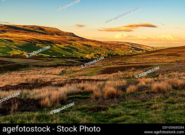 Yorkshire Dales landscape between Langthwaite and Feetham, North Yorkshire, England, UK