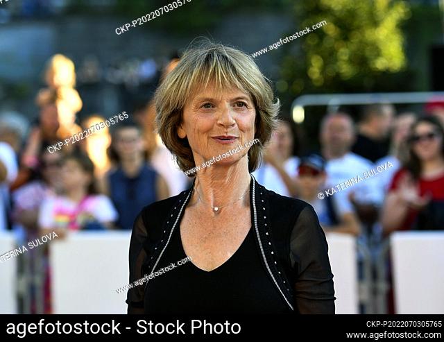 The actress Tatjana Medvecka arrives for the screening of the competition film The Wolrd within the 56th International Film Festival Karlovy Vary (KVIFF)