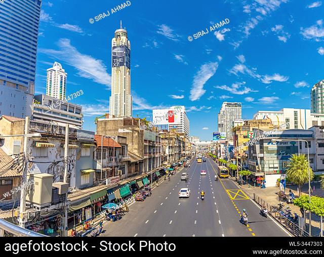 Bangkok, Thailand - November 29 2019: Pratunam Shopping Market Area in Bangkok