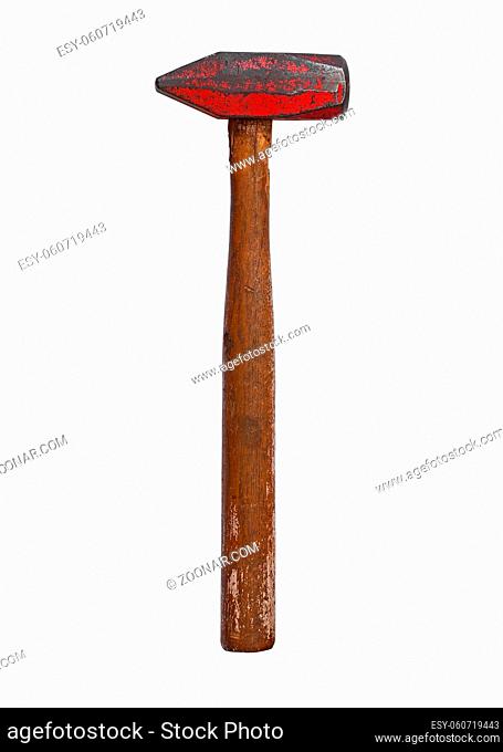 vintage blacksmith hammer isolated on white background, clipping path